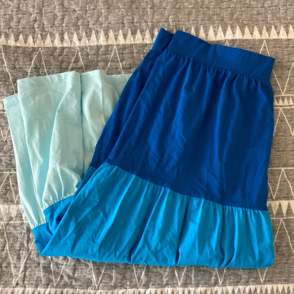 Lands’ end color block maxi skirt. EUC.
